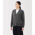 カーディガン 婦人　洗えるウールミドルゲージＶネックカーディガン レディース