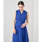 「ANAYI」 ノースリーブワンピース 38 ブルー レディース