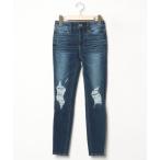 ショッピングアメリカンイーグル 「American Eagle」 ダメージ加工デニムパンツ S ネイビー レディース