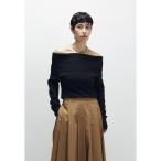 ニット セーター オフショルダープルオーバー レディース