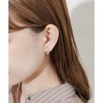 イヤリング ラインメタルドロップイヤリング レディース