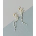 ピアス パールノットラリエット2WAYフープピアス レディース