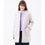 ノーカラーコート コート 「WEB＆一部店舗限定」ウールパイルノーカラーコート レディース