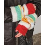 手袋 ミックス ニット グローブ レディース