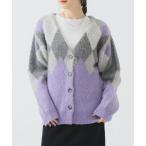 カーディガン アーガイル カーディガン レディース