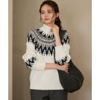 ニット セーター 「SLOW/一部店舗限定」ジャカード ハイネック ニット レディース