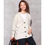 カーディガン 「野呂佳代さん着用」コットンカシミヤニット Vネックカーディガン レディース