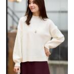 ショッピングパープル ニット セーター 「一枚で着映え／ゆったりシルエット」ラメ×スパンコールウール混ニット レディース