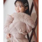 ダウンコート ダウンジャケット フードファーペプラムショートダウン レディース