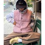ベスト ジレ 「UNISEX」ギンガムチェック中綿ベスト レディース メンズ
