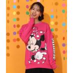 トレーナー スウェット 親子お揃い ディズニー BIGフェイストレーナー 0897A レディース