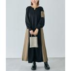 ワンピース 配色ミリタリーワンピース