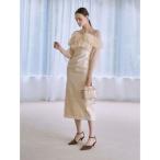 ショッピングパーティードレス ドレス LADYボリュームチュールジャガードドレス