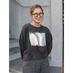 ショッピングショート トレーナー スウェット 「WEB限定」箔ショートルーズスウェット レディース