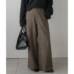 パンツ ジャガードワイドパンツ レディース