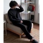 パジャマ セットアップ 裏起毛スウェットルームウェア トレーナー＆イージーパンツ メンズ レディース