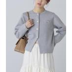 ショッピングカーデ ニット セーター 「ＭＦＭ」エンブレムボタンニットカーデ レディース