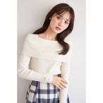 ニット セーター 「ZOZO限定」袖口パールオフショルラメニットトップス レディース