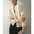 カーディガン ウールカシミヤショルダーパッドカーディガン レディース