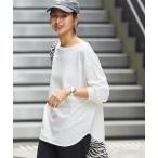 ショッピングＴシャツ tシャツ ラフィボートネックLTee レディース
