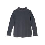 tシャツ CUBE SUGAR/キューブシュガー　ショートスラブ フライス 衿フリル長袖クルー レディース