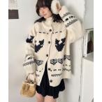 ショッピングカウチン ニット セーター ジャガードカウチンニット レディース