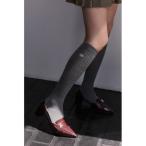 靴下 Logo Embroidered Long Socks レディース