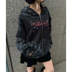 パーカー ダートラインストーンパーカー レディース