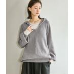 ショッピングフード ニット セーター 7ゲージアゼフードニットプルオーバー / 598164 レディース