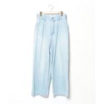 [LOWRYS FARM] обработка Denim брюки M голубой женский 