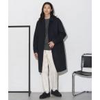 [NANO universe] пальто с отложным воротником S темно-синий мужской 