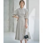 「組曲」 半袖ワンピース 7 ベージュ レディース