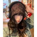 ニット帽 ニットキャップ ダメージ ビーニー レディース メンズ