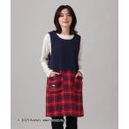 エプロン タータンチェック柄あったかチュニックエプロン/PEANUTS/Afternoon Tea Original Tartans
