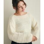 ショッピングスパンコール ニット セーター ミックスヤーンスパンコールニット レディース