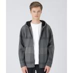 パーカー 「BLACK lab.」シアーダンボールクレストブリッジチェックパーカー メンズ