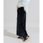 スカート ストライプ ベロアスカート