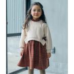 ワンピース 「リンク/ジュニア対応」あったかチェックワンピース キッズ 子供服 女の子