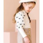 ショッピングリボン tシャツ 「ジュニア対応」リボンシアースリーブトップス キッズ 子供服 女の子
