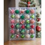 ショッピングオーナメント インテリア 「2025Xmas」プラスチックオーナメントセット30個入り