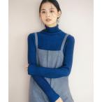 ニット セーター 配色 リブ プルオーバー レディース