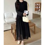 ワンピース ヘンリーネックバンドカラーティアードワンピース