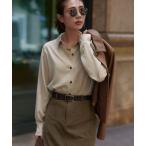 ブラウス シャツ 「見上愛さん着用/Oggi10月号掲載/洗える」スエーディーサテン シャツ レディース