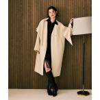 ショッピングnano ノーカラーコート コート SUPER110blend リバーノーカラーロングコート レディース
