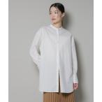 ショッピングnano ブラウス シャツ スタンドカラーシャツ レディース