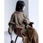 ニット セーター ニュアンスメランジボリュームニット レディース