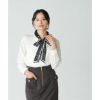 ブラウス シャツ スカーフボウタイとろみブラウス レディース