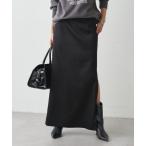 スカート スリットサテンタイトスカート