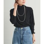 ショッピングカットソー tシャツ コットンシアーハイネックカットソー レディース