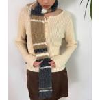 マフラー ストール マルチボーダースリムマフラー レディース